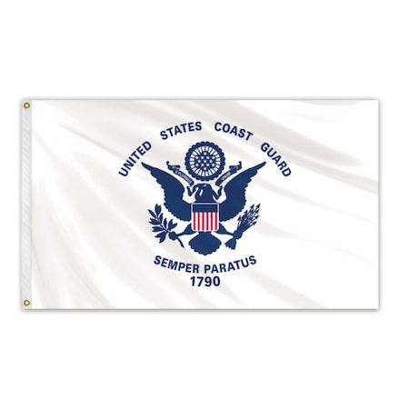 Global Flags Unlimited Coast Guard Outdoor Fly Bright Flag 3'x5' 204039